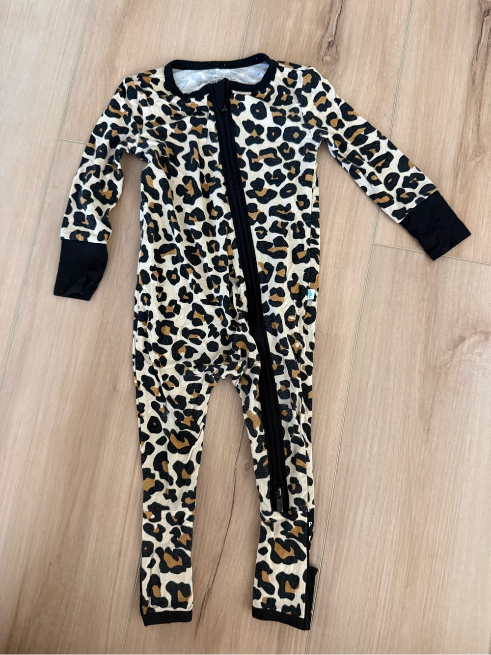 Leopard Print Posh Peanut 6-9mo One-Piece Zipper Romper